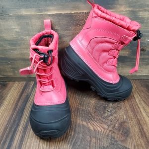 The North Face Alpenglow IV Mid Calf Pink Waterproof Snow Boots Youth Kids Sz 12